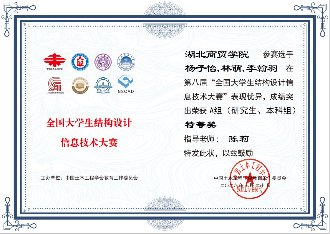 喜获佳绩！我校城建学子在第八届全国大学生结构设计信息技术大赛斩获多项大奖